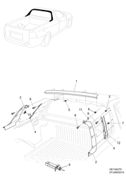 ORNAMENTAÇÃO, LIMPADOR Chevrolet Lumina RHD 2010-2013 EP80 MOLDING, GLASS & WEATHERSTRIP/BODY BODY MOULDING - REAR WINDOW (UTILITY)