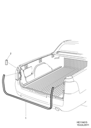 СТЕКЛА-ДВЕРНОЕ ОБОРУДОВАНИЕ Chevrolet Lumina RHD 2010-2013 EP80 WEATHERSTRIP END GATE (UTILITY)