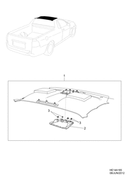AJUSTE INTERIOR Chevrolet Lumina RHD 2010-2013 EP80 ROOF HEADLINER (UTILITY)