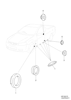 ИЗОЛЯТОРЫ И ВТУЛКИ Chevrolet Lumina RHD 2010-2013 EP80 INSULATION AND GROMMETS SIDE BODY PLUGS & GROMMETS (UTILITY)