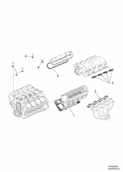 MOTOR 8 CILINDROS Chevrolet Caprice LHD 2014-2015 EK,EP19 CYLINDER HEAD & RELATED PARTS-V8 GASKETS(L77)