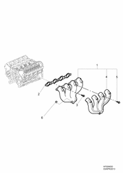 8-CYLINDER ENGINE Chevrolet Caprice LHD 2014-2015 EK,EP19 ENGINE ASM-V8 EXHAUST MANIFOLD(L77)