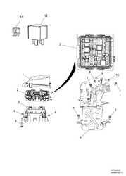 ЭЛЕКТРИКА Chevrolet Caprice LHD 2014-2015 EK,EP19 ELECTRICAL- ENGINE BAY FUSE PANEL