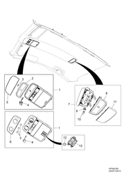 ЭЛЕКТРИКА Chevrolet Caprice LHD 2014-2015 EK,EP19 ELECTRICAL MISCELLANEOUS  - INTERIOR ROOF LAMPS