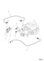 COMBUSTIBLE & ESCAPE Chevrolet Caprice LHD 2014-2015 EK,EP19 VAPOR CANISTER LINES V8(L77)