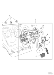 RODAS - EIXO TRASEIRO Chevrolet Caprice LHD 2014-2015 EK,EP19 BRAKES BRAKE & ACCELERATOR PEDAL ASM (AUTOMATIC)(MYC)
