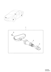 BRAKES-REAR AXLE-PROPELLER SHAFT-WHEELS Chevrolet Caprice LHD 2014-2015 EP19 TIRE PRESSURE SENSOR