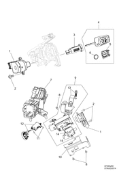 FRONT SUSPENSION-STEERING Chevrolet Caprice LHD 2016-2016 EK19 STEERING COLUMN IGNITION LOCK, SWITCH AND KEYS