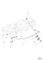 CHÂSSIS - RESSORTS - PARE-CHOCS - AMORTISSEURS Chevrolet Caprice LHD 2014-2015 EK,EP19 SUSPENSION/REAR STABILIZER BAR