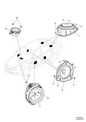 ИНСТРУМЕНТ, РАДИО, СИГНАЛИЗАЦИЯ Chevrolet Caprice LHD 2014-2015 EP19 AUDIO SYSTEM SPEAKERS(UQA)
