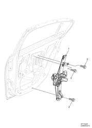 VIDRO, COMPONENTES FÍSICOS PORTA Chevrolet Caprice LHD 2014-2015 EK,EP19 REAR DOOR WINDOW REGULATOR