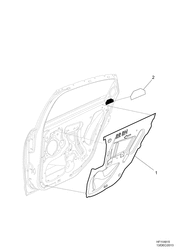 GLASS,DOOR HARDWARE Chevrolet Caprice LHD 2014-2015 EK,EP19 REAR DOOR DUST SEALS