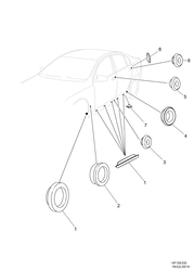 INSULATORS & GROMMETS Chevrolet Caprice LHD 2014-2015 EK,EP19 INSULATION AND GROMMETS SIDE PANEL AND DOOR PLUGS