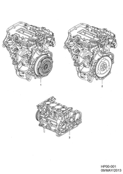 4-ЦИЛИНДРОВЫЙ ДВИГАТЕЛЬ Chevrolet Cruze Notchback - Europe 2014-2017 PP,PQ,PR69 ENGINE ASM & PARTIAL ENGINE (LUJ/1.4-8)