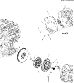 4-CYLINDER ENGINE Chevrolet Spark - Europe 2010-2017 CP,CQ,CR48 ENGINE TO TRANSMISSION MOUNTING (MANUAL MFM)