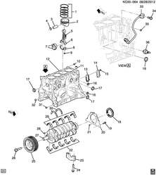 4-ЦИЛИНДРОВЫЙ ДВИГАТЕЛЬ Chevrolet Spark - LAAM 2013-2015 CS,CT,CU48 ENGINE ASM-1.0L L4 PART 1 CYLINDER BLOCK & INTERNAL PARTS (LMT/1.0-1)