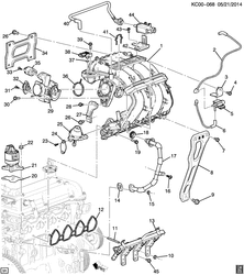 4-CYLINDER ENGINE Chevrolet Spark - Europe 2010-2015 CP,CQ48 ENGINE ASM-1.0L L4 PART 5 INTAKE MANIFOLD & FUEL RELATED PARTS (LMT/1.0-1, EXC SUSPENSION FX3)