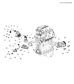 4-CYLINDER ENGINE Chevrolet Spark - LAAM 2011-2012 CS,CT,CU48 ENGINE ASM-1.0L L4 COOLING AND THROTTLE RELATED