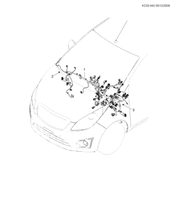 ЭЛЕКТРОПРОВОДКА ШАССИ - ЛАМПЫ Chevrolet Spark - Europe 2010-2012 CP,CQ,CR48 WIRING HARNESS/INSTRUMENT PANEL