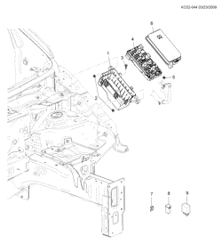 CHASSIS WIRING-LAMPS Chevrolet Spark - Europe 2010-2015 CP,CQ,CR48 RELAYS/ENGINE COMPARTMENT