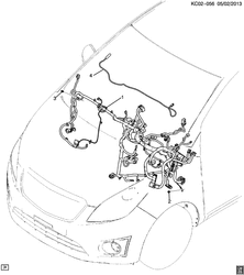 ЭЛЕКТРОПРОВОДКА ШАССИ - ЛАМПЫ Chevrolet Spark - Europe 2013-2017 CP,CQ,CR48 WIRING HARNESS/INSTRUMENT PANEL