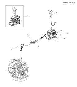 TRANSMISSION - FREINS Chevrolet Spark - Europe 2011-2015 CP,CQ48 SHIFT CONTROL/AUTOMATIC TRANSMISSION (MFL)