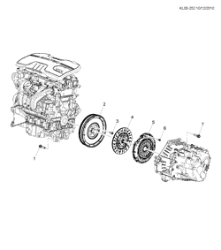 4-CYLINDER ENGINE Chevrolet Captiva 2013-2015 LR,LU,LV,LX26 CLUTCH (LE9/2.4U, MANUAL MXS,MXT)
