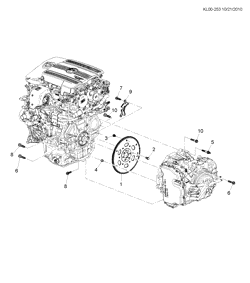 MOTOR 4 CILINDROS Chevrolet Captiva 2012-2017 LR,LU,LX,LZ26 ENGINE TO TRANSMISSION MOUNTING (LNQ/2.2-6,LNP/2.0Y)