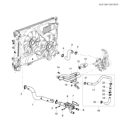 COOLING SYSTEM-GRILLE-OIL SYSTEM Chevrolet Captiva 2011-2011 LR,LU,LX,LZ26 HOSES & PIPES/RADIATOR PART 2 (LNQ/2.2-6)