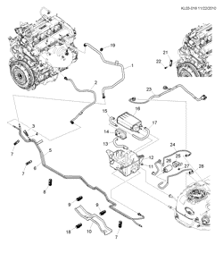 ТОПЛИВО-ВЫХЛОП-КАРБЮРАЦИЯ Chevrolet Captiva 2011-2011 L26 FUEL SUPPLY SYSTEM (LE5/2.4-4, CHINA V86)