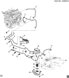 FUEL-EXHAUST-CARBURETION Chevrolet Captiva 2011-2011 LR,LU,LX,LZ26 FUEL SUPPLY SYSTEM (LNQ/2.2-6)(2ND DES)