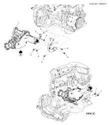 BOÎTE MANUELLE À 5 VITESSES Chevrolet Captiva 2013-2015 LV,LX26 TRANSFER CASE MOUNTING (LE9/2.4U)