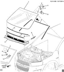 WINDSHIELD-WIPER-MIRRORS-INSTRUMENT PANEL-CONSOLE-DOORS Chevrolet Captiva 2011-2017 L26 WINDSHIELD TRIM & HARDWARE (EXC MIRROR D31)