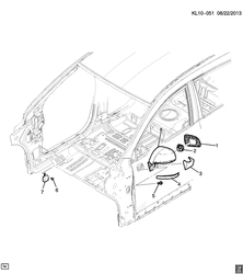 PARE-BRISE - ESSUI-GLACE - RÉTROVISEURS - TABLEAU DE BOR - CONSOLE - PORTES Chevrolet Captiva 2014-2015 LR,LU,LV26 MIRROR/OUTSIDE REAR VIEW