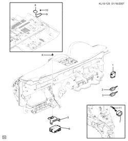 WINDSHIELD-WIPER-MIRRORS-INSTRUMENT PANEL-CONSOLE-DOORS Chevrolet Captiva (C100) 2007-2009 L26 ENTRY SYSTEM/KEYLESS REMOTE (UA8)