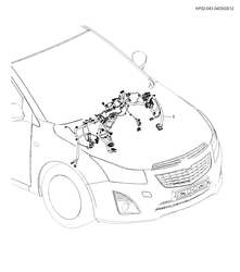 ЭЛЕКТРОПРОВОДКА ШАССИ - ЛАМПЫ Chevrolet Cruze Wagon - LAAM 2013-2017 PS,PT,PU35 WIRING HARNESS/INSTRUMENT PANEL