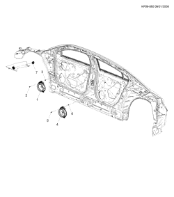 FIXAÇÃO CARROCERIA-AR-CONDICIONADO-PAINEL DE INSTRUMENTOS Chevrolet Cruze Notchback - LAAM 2010-2017 PS,PT,PU69 AUDIO SYSTEM