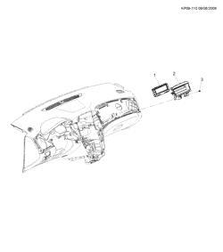 BODY MOUNTING-AIR CONDITIONING-INSTRUMENT CLUSTER Chevrolet Cruze Hatchback - LAAM 2012-2017 PS,PT,PU68 DISPLAY/DRIVER INFORMATION (UAG,UFD)