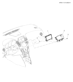 КРЕПЛЕНИЕ КУЗОВА-КОНДИЦИОНЕР-КОМБИНАЦИЯ ПРИБОРОВ Chevrolet Cruze Notchback - LAAM 2015-2017 PT,PU69 DISPLAY/DRIVER INFORMATION (UDY)
