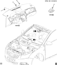 BODY MOUNTING-AIR CONDITIONING-INSTRUMENT CLUSTER Chevrolet Cruze Hatchback - LAAM 2015-2017 PS,PT,PU68 A/C CONTROL SYSTEM SENSOR