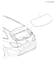 VIDRO TRASEIRO Chevrolet Cruze Wagon - LAAM 2013-2017 PS,PT,PU35 REAR WINDOW