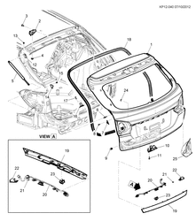BODY MOLDINGS-SHEET METAL-REAR COMPARTMENT HARDWARE-ROOF HARDWARE Chevrolet Cruze Wagon - Europe 2013-2017 PP,PQ,PR35 LIFTGATE HARDWARE