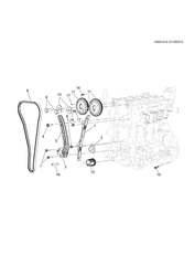 4-ЦИЛИНДРОВЫЙ ДВИГАТЕЛЬ Chevrolet Sail 2012-2014 ST ENGINE ASM-1.4L L4 PART 3 TIMING BELT, GEARS AND PULLEYS(LCU)