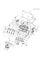 4-ЦИЛИНДРОВЫЙ ДВИГАТЕЛЬ Chevrolet Sail 2012-2014 ST ENGINE ASM-1.4L L4 PART 6 INTAKE,AND EXHAUST MANIFOLD(LCU)