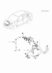 CHASSIS WIRING-LAMPS Chevrolet Sail 2017-2017 SP,SQ69 WIRING HARNESS/ENGINE (LCU)