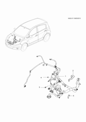 CHASSIS WIRING-LAMPS Chevrolet Sail 2012-2013 SL,SR,SS48 WIRING HARNESS/ENGINE (LMU)