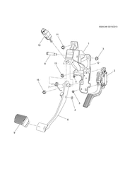 КОРОБКА ПЕРЕДАЧ-ТОРМОЗА Chevrolet Sail 2012-2014 S BRAKE PEDAL ROD & LEVER (TH0,EXC (B07))