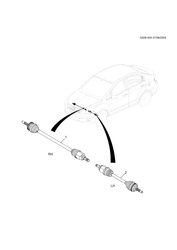 FRONT SUSPENSION-STEERING Chevrolet Sail 2010-2016 S DRIVE SHAFT/FRONT WHEEL