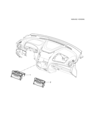BODY MOUNTING-AIR CONDITIONING-INSTRUMENT CLUSTER Chevrolet Sail 2017-2017 SP,SQ RADIO ASM