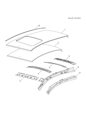 BODY MOLDINGS-SHEET METAL-REAR COMPARTMENT HARDWARE-ROOF HARDWARE Chevrolet Sail 2010-2016 S48 SUNROOF